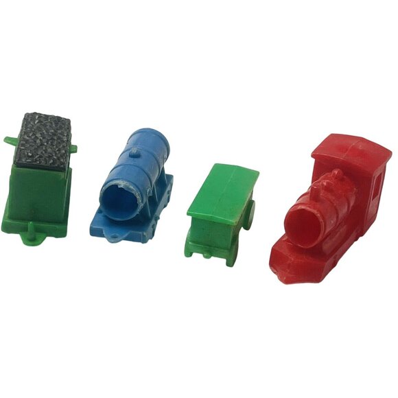 Toy Train Cars Plastic Giant Hong Kong Miniature Engine Coal Green Red Blue - Picture 16 of 16